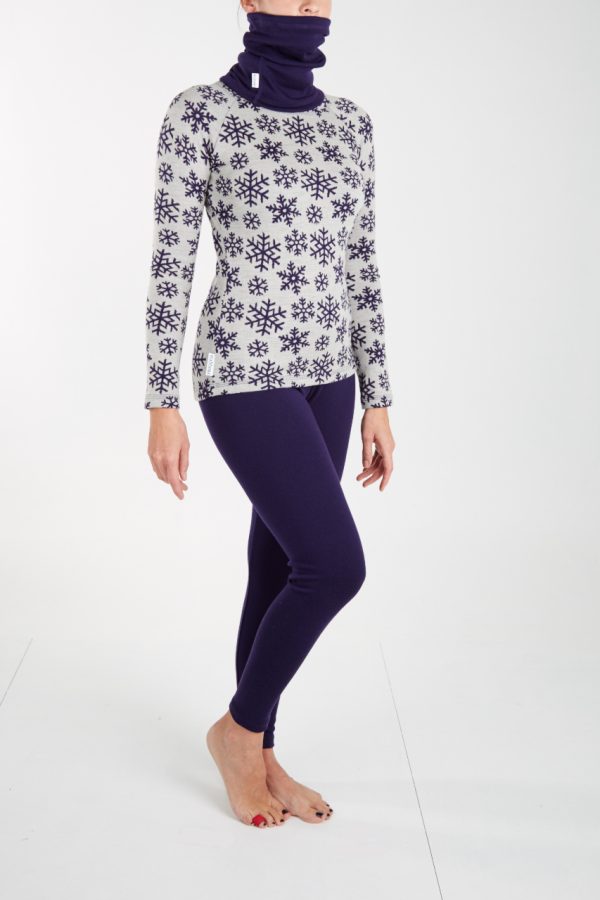 Dámsky merino set - fialová