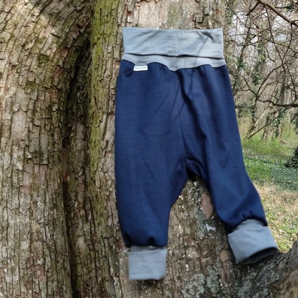 detské merino tepláky tmavomodré