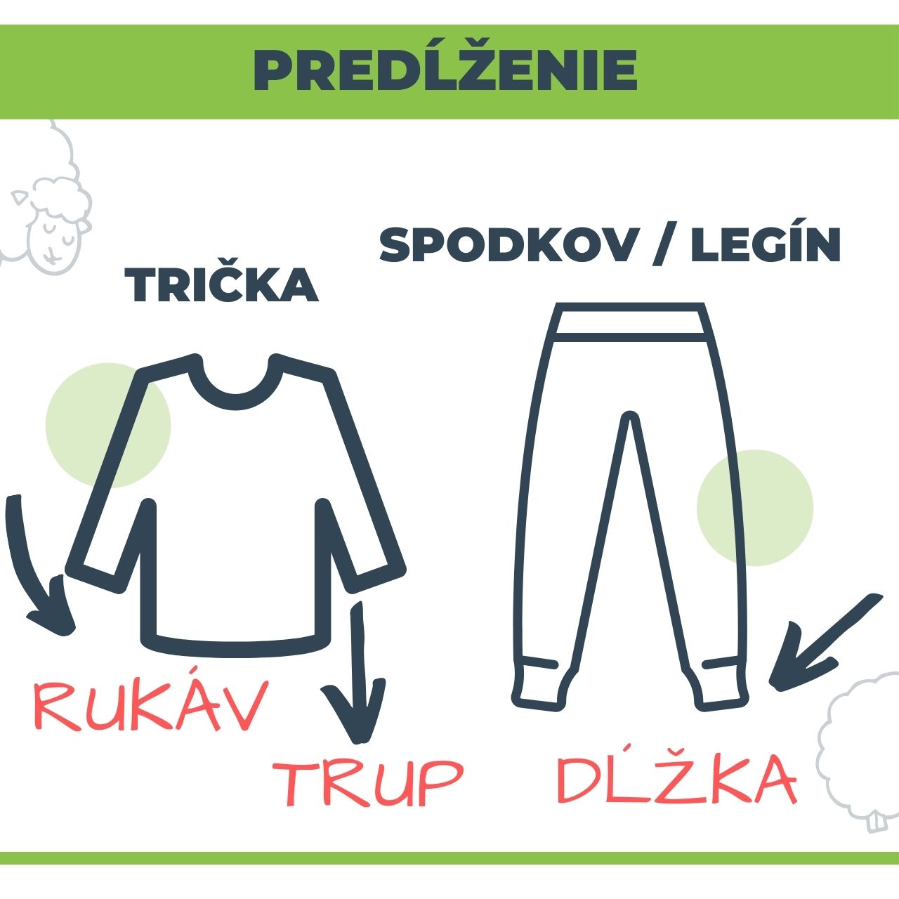 Predĺženie merino oblečenia