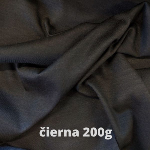 100% Merino tenké - čierna 200g