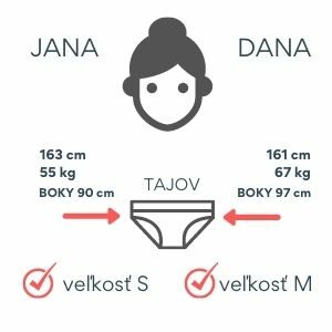 Merino nohavičky Tajov - veľkostná tabuľka