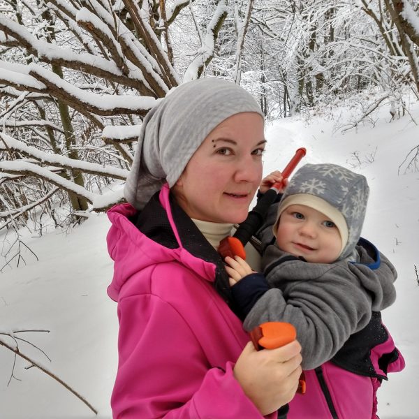 Detská merino zimná kukla obojstranná