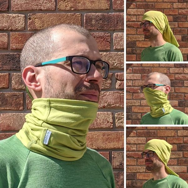 Elastický merino tunel Sitina - limetková zelená