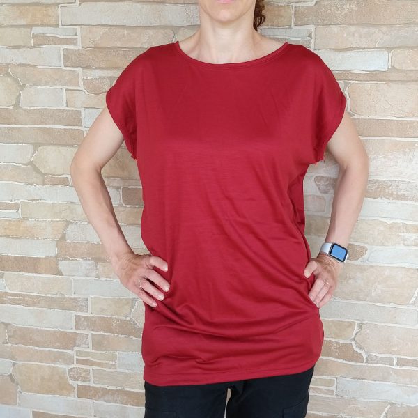 Pohodlné oversized tričko z merina pre dámy