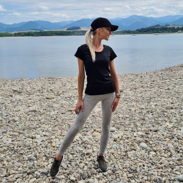 Elastické merino legíny s vreckami