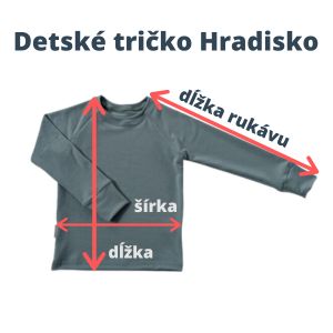 Detské merino tričko miery