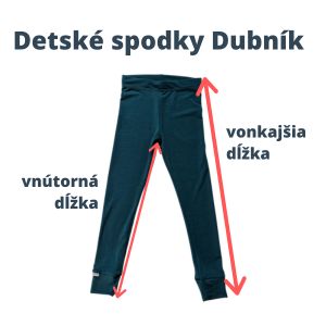 Detské merino spodky miery